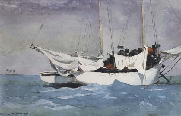 Winslow Homer Key West:Hauling Anchor (mk44) oil painting image